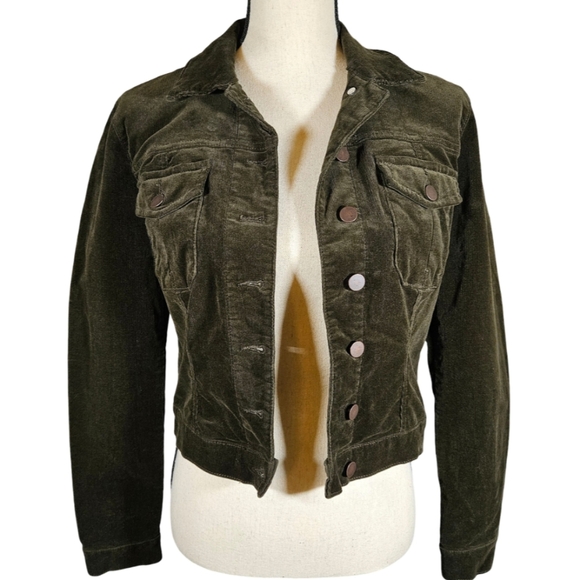 Edyson Dark Green Courdaroy Jacket, XS - Picture 1 of 11